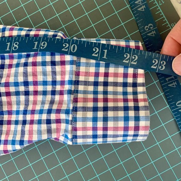 Ben Sherman Gingham XL Button Up Long Sleeve Lightweight Stretch Men’s Shirt - Picture 10 of 10